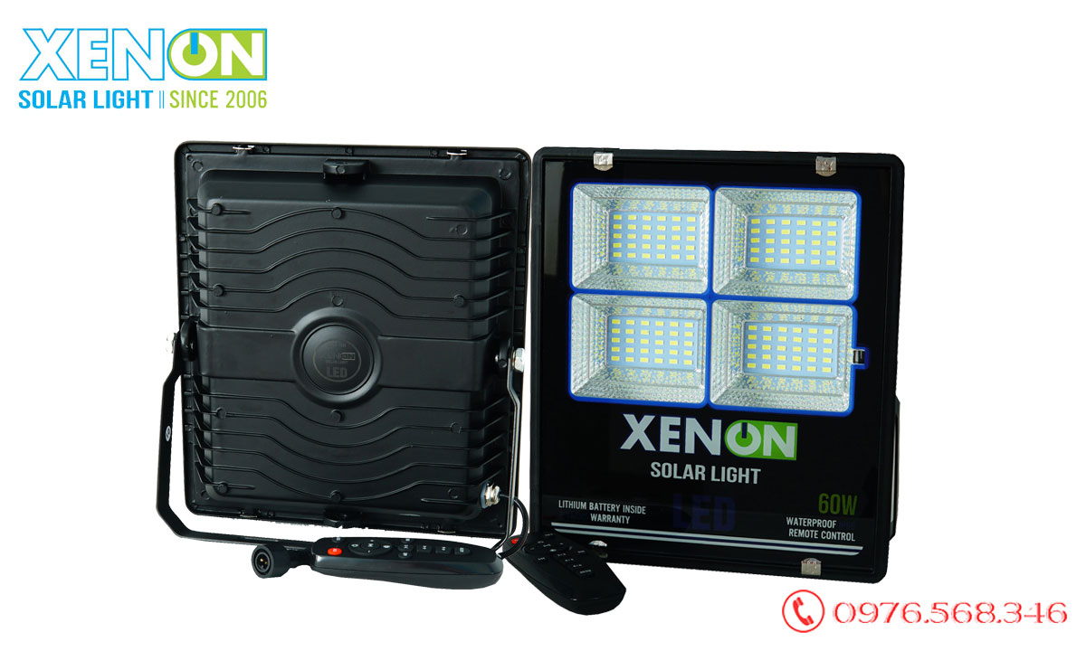 Đèn pha Xenon X60W năng lượng mặt trời