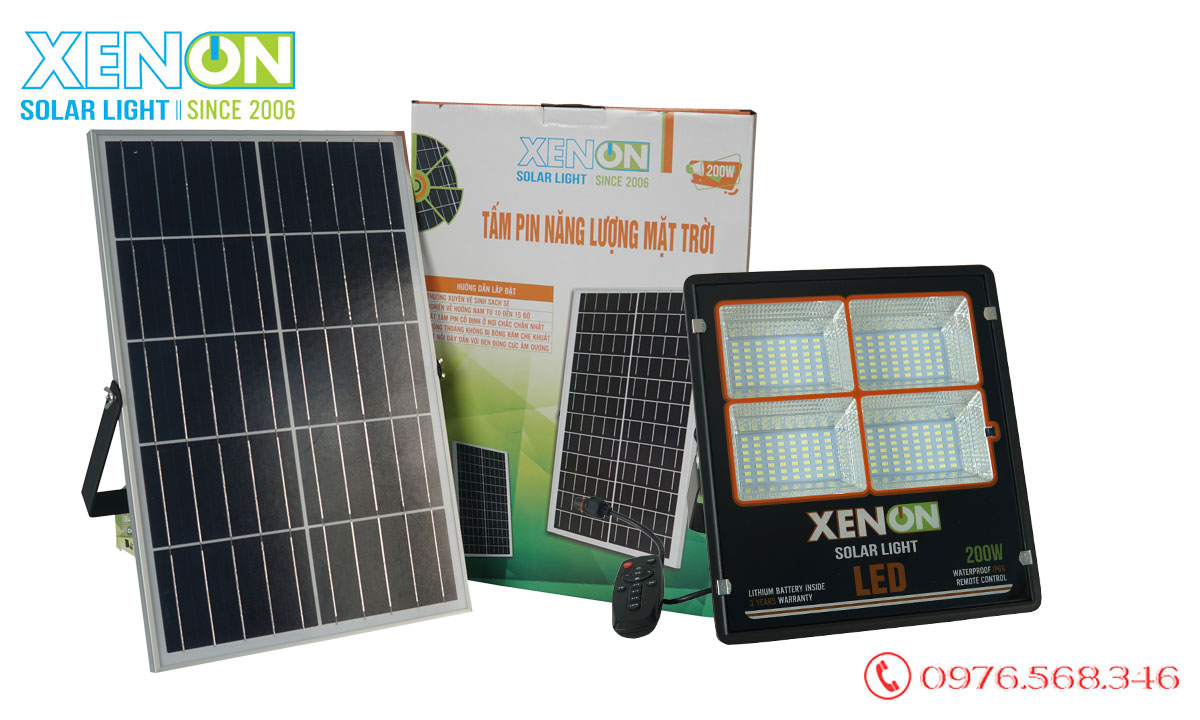 Đèn pha Xenon CX200W năng lượng mặt trời