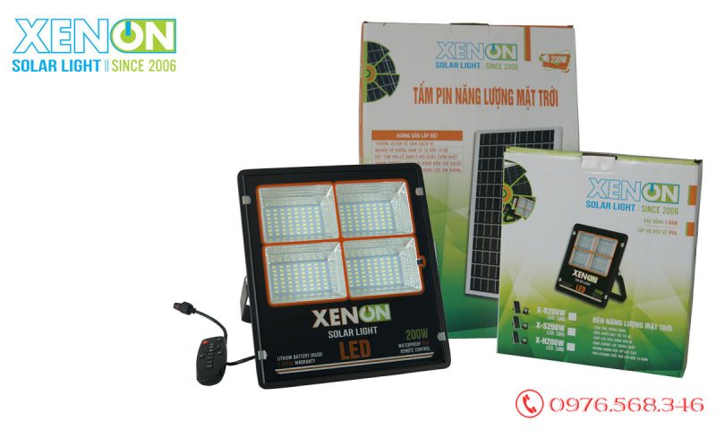 Đèn pha Xenon X200W năng lượng mặt trời